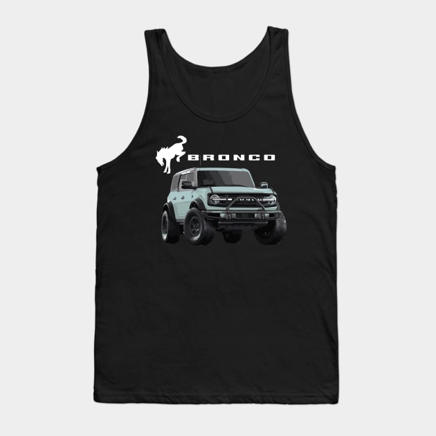 Cactus gray Ford Bronco First edtion SUV Tank Top by cowtown_cowboy